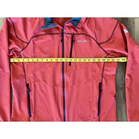 Eddie Bauer Jacket Mens‎ Large First Ascent Orange Pockets Full Zip Outdoor EUC - Picture 3 of 12